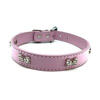 Obojok ozdobný, kostičky s kamienkami 2x45 cm ružový